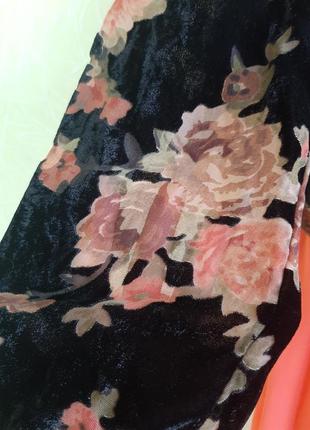 Блузка велюр троянди напівпрозора3 фото