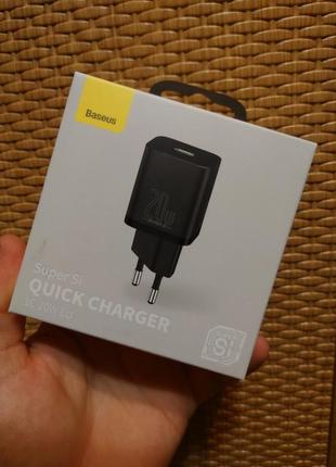 Зарядний пристрій baseus quick charger 20 w type-c