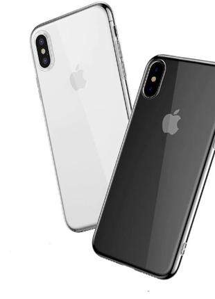 Прозорий силіконовий чохол на iphone 7, 7plus, 8, 8plus, x, xs