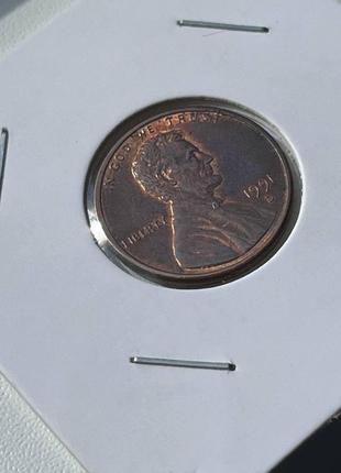 Монета сша 1 цент, 1991 року, мітка монетного двору: "d" - денвер6 фото