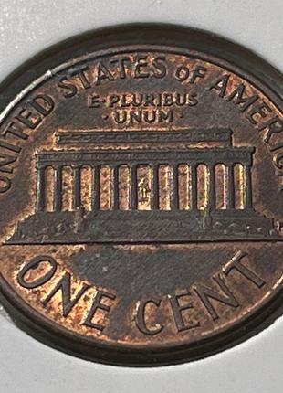 Монета сша 1 цент, 1991 року, мітка монетного двору: "d" - денвер3 фото