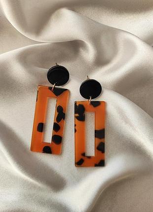Сережки з леопардовим принтом сережки принт