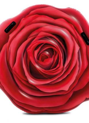 Пляжний надувний матрац intex «троянда» 137х132 см (2000902356...