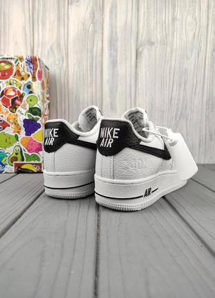 Nike air force 1 af-1 white black6 фото