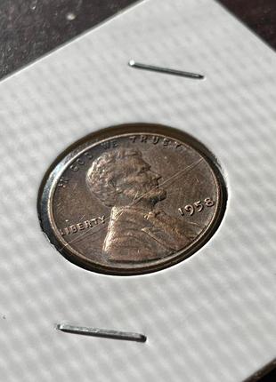 Монета сша 1 цент, 1958 року4 фото