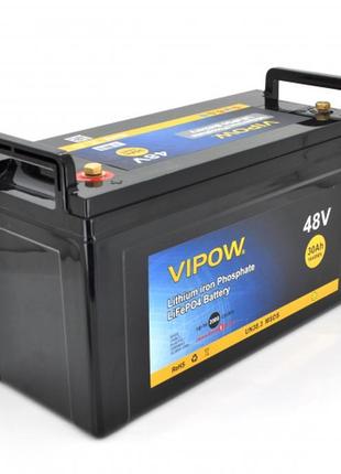 Акумуляторна батарея vipow lifepo4 51.2v 30ah із вбудованою вм...