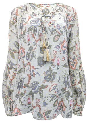 Блузка рубашка вискоза цветочный принт9 фото
