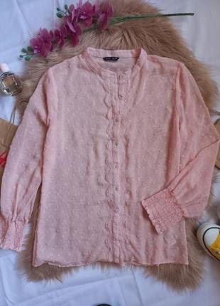 Розовая нежная оверсайз блуза, классика,ретро1 фото