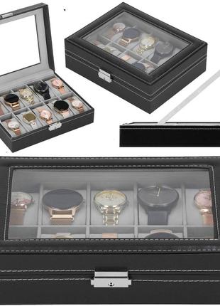 Скринька (органайзер) для зберігання годинника springos 25 x 20 x 8 см ha1056