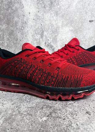 Р.40-45 кроссовки flyknit max red арт 1065