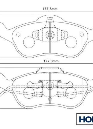 Колодка тормозная передняя (4 шт.) ford focus (fdb1318) hola (...