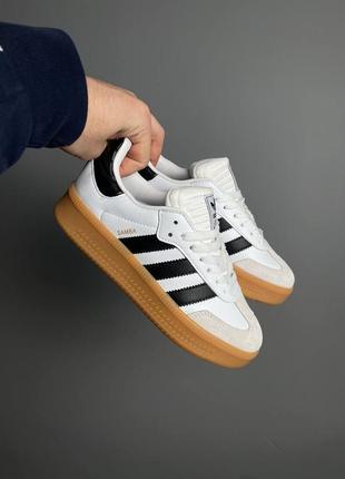 Кроссовки samba xlg platform white black gum