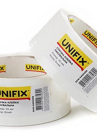 Стрічка клейка упаковкова біла 45 мм*200м skw-5400266 unifix