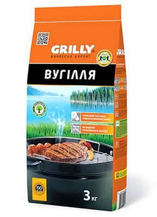 Вугілля деревне 3 кг grilly