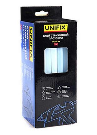 Клей стрижневий прозорий 11.0х200мм 1 кг (50 шт) (коробок) unifix