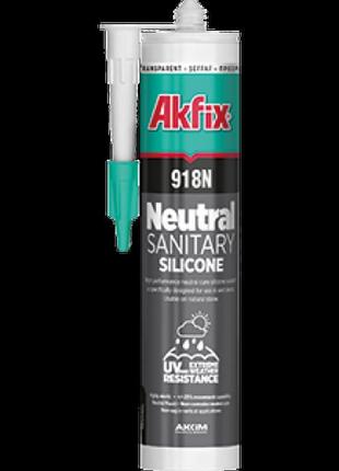 Силікон нейтральний санітарний akfix 918n прозорий 280 мл