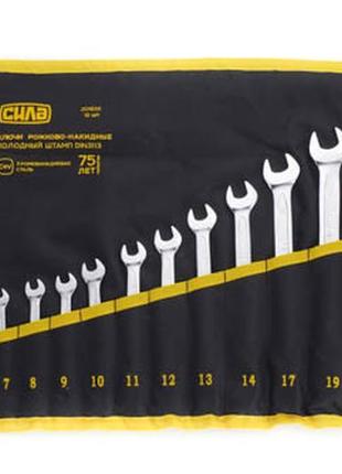 Набір ключів ріжково-накидних crv 6-19, 22 мм (15 шт.) ( холод...