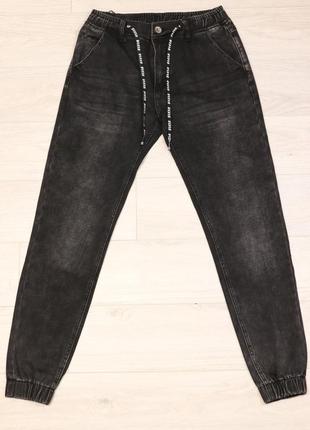 Джинси джогери чоловічі молодіжні на манжетах колір сірий граф...