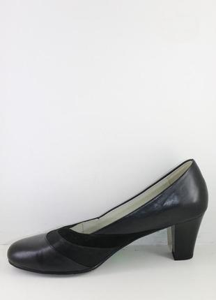 Туфлі жіночі класичні шкіряні чорні на підборах 7.сантиметри р...3 фото