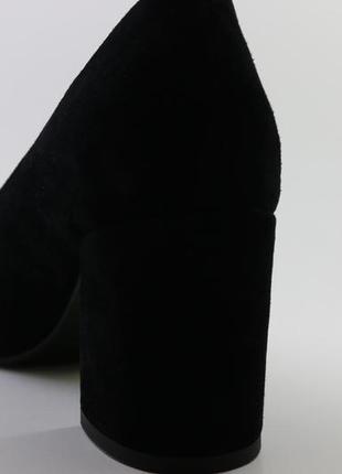 Ilona туфлі з чорного натурального замша зі стійким підбором 9...5 фото