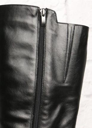 Чоботи жіночі шкіряні чорні зимові на танкетці foot step код-(...7 фото