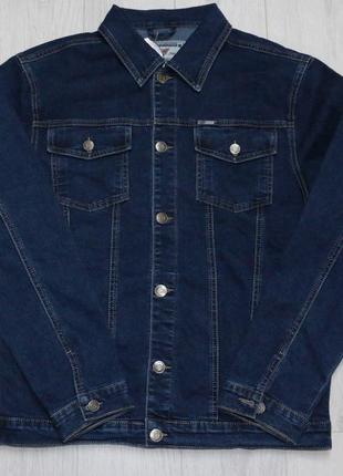 Джинсова куртка чоловіча синя весна-осінь розмір (3xl) basanji...