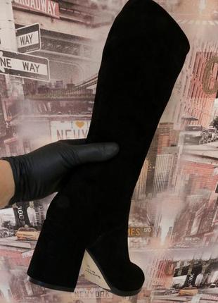 Демісезонні жіночі замшеві чорні чоботи pandora код-(2416з)3 фото