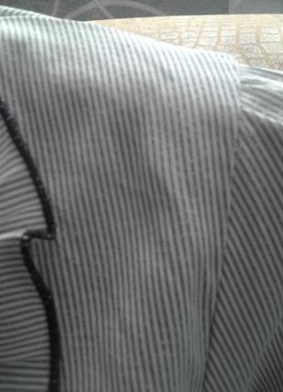 Блузка с валанами в мелкую полосочку3 фото