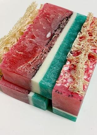 Натуральне мило з люфою кавун