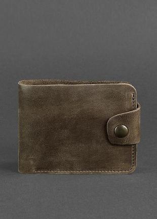 Шкіряний чоловічий гаманець портмоне з натуральної шкіри темно...