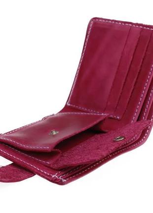 Маленький кожаный женский кошелек портмоне из натуральной кожи...4 фото