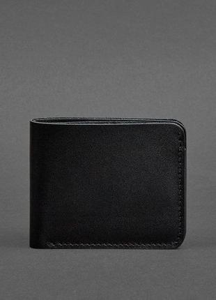 Шкіряний чоловічий гаманець портмоне з натуральної шкіри вугіл...