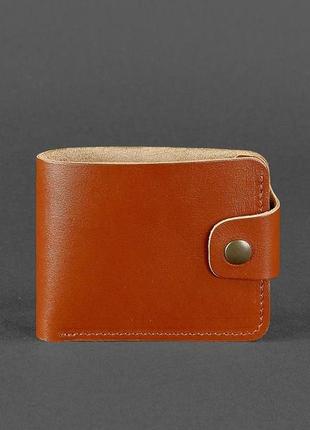 Шкіряний чоловічий гаманець портмоне з натуральної шкіри світл...