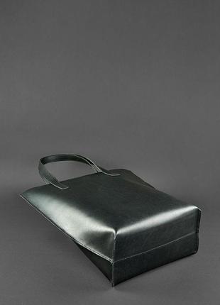 Шкіряна жіноча сумка-шопер, шопер із натуральної шкіри чорна6 фото