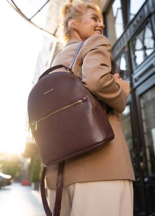Жіночий шкіряний мінірюкзак практичний міський рюкзак із натур...7 фото