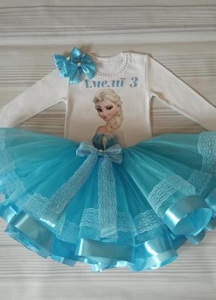 Платье ельзы голубое, наряд с холодного сердца, костюм ельзы