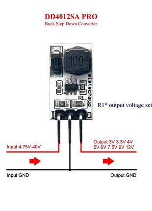 Понижающий преобразователь dd4012sa_pro_5v