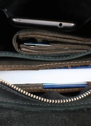 Чоловіча шкіряна сумка через плече планшет месенджер із ручкою...9 фото