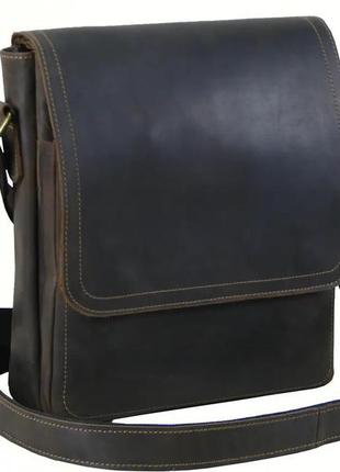 Чоловіча шкіряна сумка через плече з натуральної шкіри планшет...2 фото