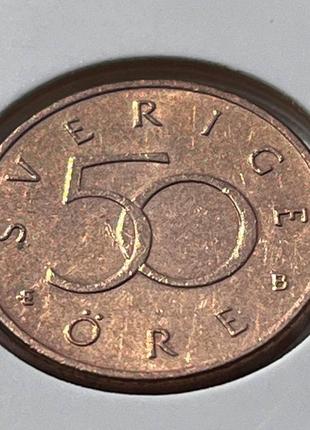Монета швеція 50 ере, 2001 року3 фото