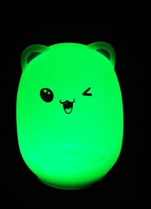 Нічний світильник силіконовий котик light cat з акумулятором5 фото