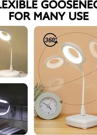 Гнучка usb led-лампа з голосовим керуванням англійська нічник ...6 фото