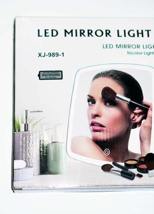 Дзеркало з led-підсвіткою для макіяжу xj-98910 фото