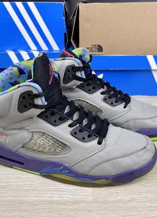 Кроссовки air jordan 5 retro 'bel air' серые мужские 43