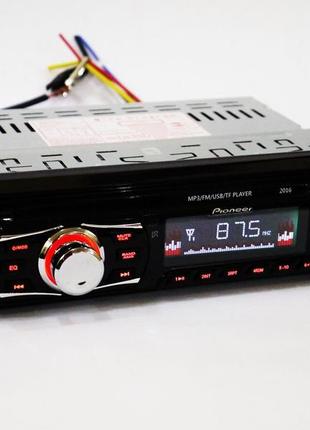 Автомагнітола pioneer 2016 iso usb+sd+fm+aux+ пульт (4x50w)