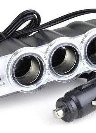 Автомобільний трійник 0120 + usb