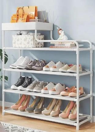 Полиця для взуття на 5 секцій метал storage shoe rack