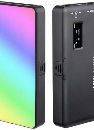 Акумуляторна світлодіодна rgb-накамерна лампа w140 rgb