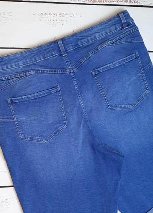 1+1=3 фірмові джинсові сині жіночі шорти висока посадка стрейч new look, розмір 58 - 604 фото