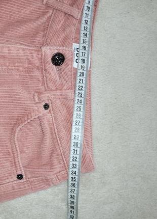 Стильные розовые вельветовые брюки мом6 фото